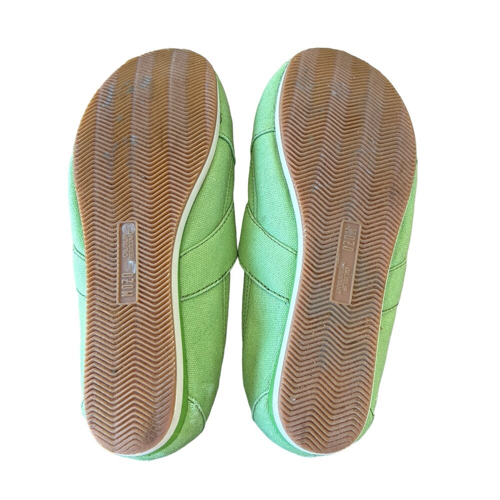 Mozo Sport Flat Shoe Womens Size 7 Comfort Green Slip Ons Travel #3734 Canvas - Picture 11 of 13